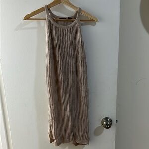 Tahari - Women’s Crochet Beach Cover-up Knit Sleeveless Dress